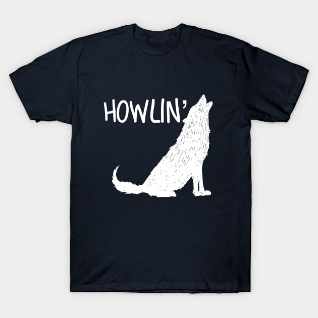 Howling, Dog T-Shirt, Wildlife T-Shirt, Wolf T-shirt, Animal T-Shirt, Mountain T-shirt, Outback T-Shirt by Style Conscious